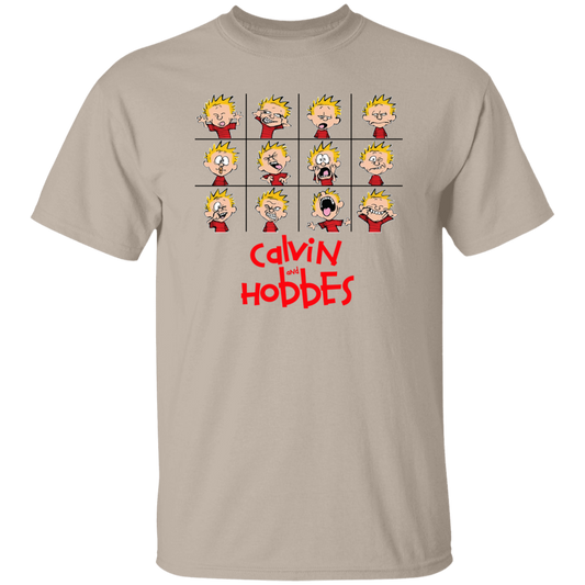 Calvin And Hobbes Expressions American Comic Unisex  T-Shirt - jasmine
