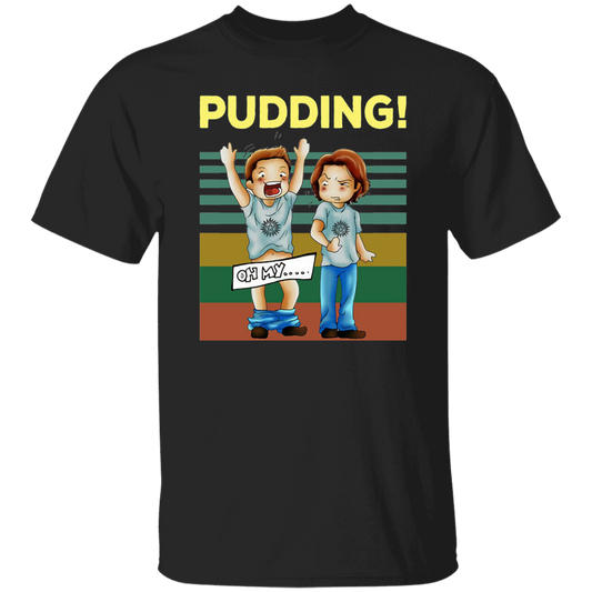 Pudding Dean & Sam Winchester Oh My Funny TV Series Vintage T-Shirt
