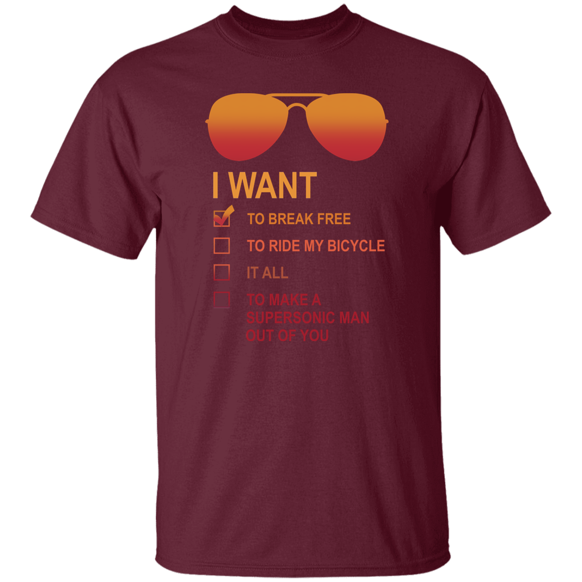 I Want to Break Free Freddie Mercury Glasses T-Shirt - leleart