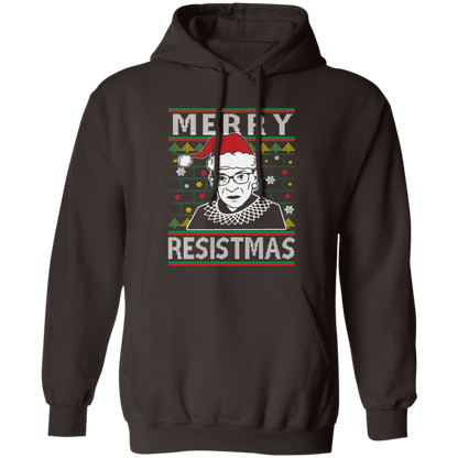 Merry Resistmas Ruth Bader Ginsburg Ugly Christmas G185 Pullover Hoodie - 96566245 - lucy