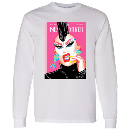 G540 LS T-Shirt 5.3 oz. The New Yorker Magazine Cover The Look Of Pride By Sasha Velour Unisex T-Shirt