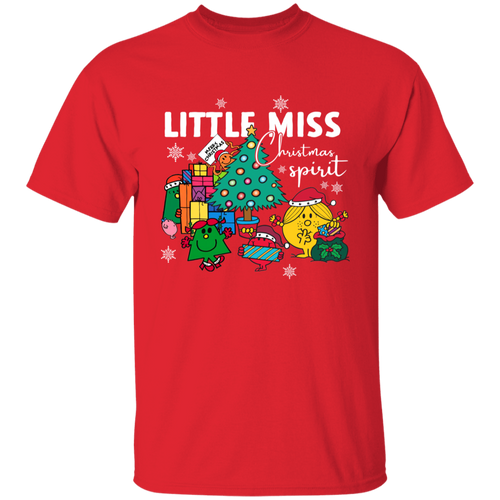 Little Miss Christmas Teacher Vintage G500B Youth 5.3 oz 100% Cotton T-Shirt - letter