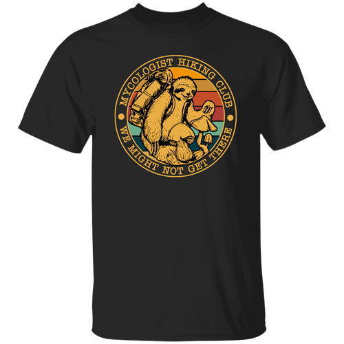 Mycologist Hiking Club We Might Not Get There Sloth Vintage T-Shirt