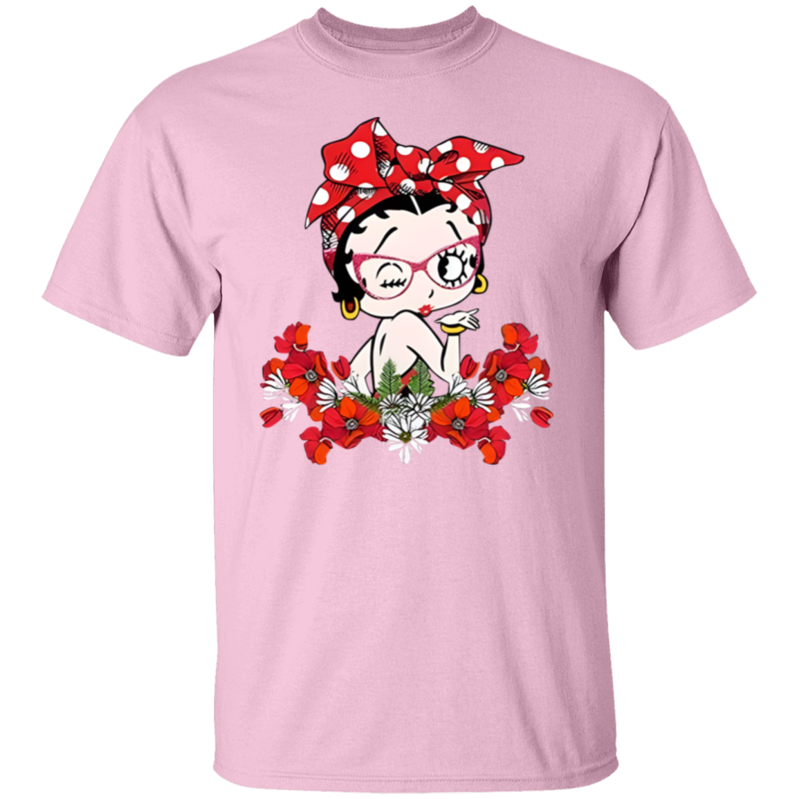 Betty Boop Flower  T-Shirt - leleart