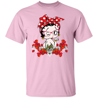 Betty Boop Flower  T-Shirt - leleart