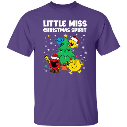 Little Miss Christmas Spirit Teacher  T-Shirt - lapicta
