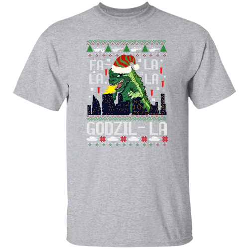 Fa La La La Godzilla Christmas Vintage T-Shirt