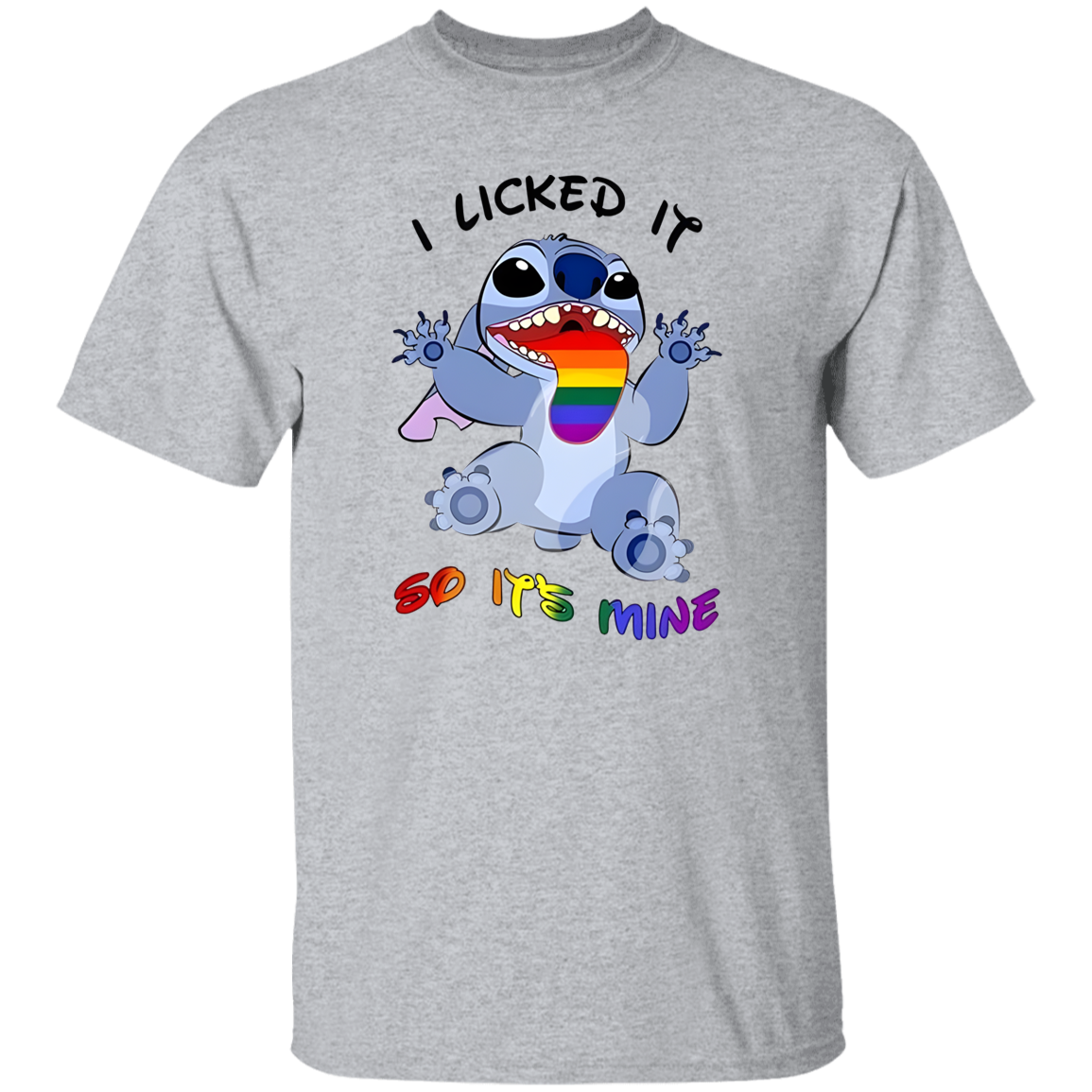 I Love Movie Lilo And Stitch Lgbt Pride I Licked It So It Mine Lesbian Vintage T-Shirt