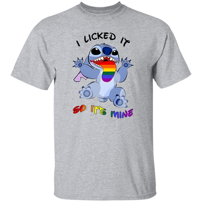 I Love Movie Lilo And Stitch Lgbt Pride I Licked It So It Mine Lesbian Vintage T-Shirt