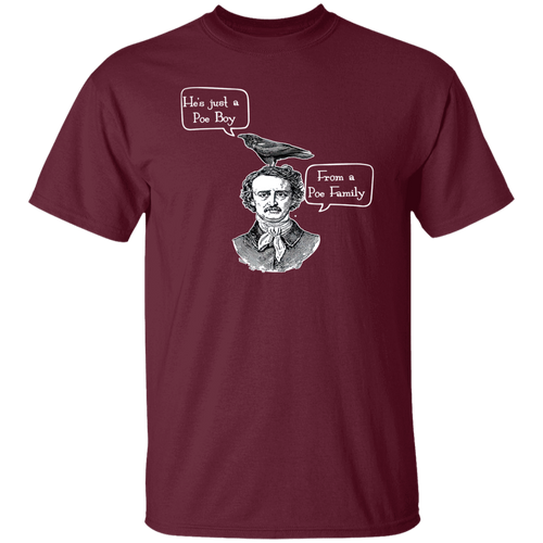 He's Just A Poe Boy From A Poe Family Edgar Allan Vintage Unisex  T-Shirt - letter