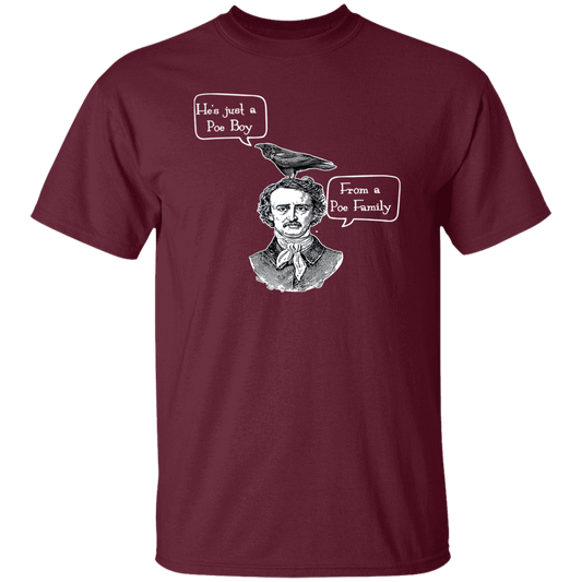 He's Just A Poe Boy From A Poe Family Edgar Allan Vintage Unisex  T-Shirt - letter