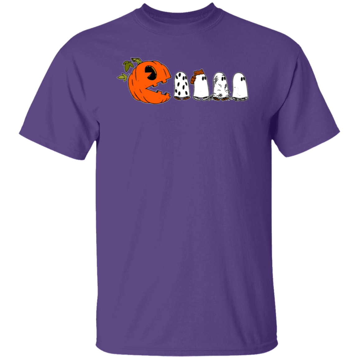 Pumpkin Ghost Pacman T-Shirt - lapicta