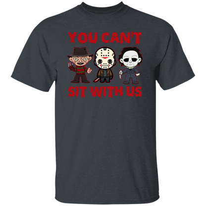 You Can’t Sit With Us Horror Movies Halloween Funny T-Shirt - leleart