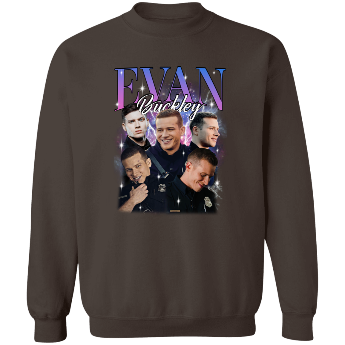 Evan Buckley Vintage  Crewneck Pullover Sweatshirt - ID15102448