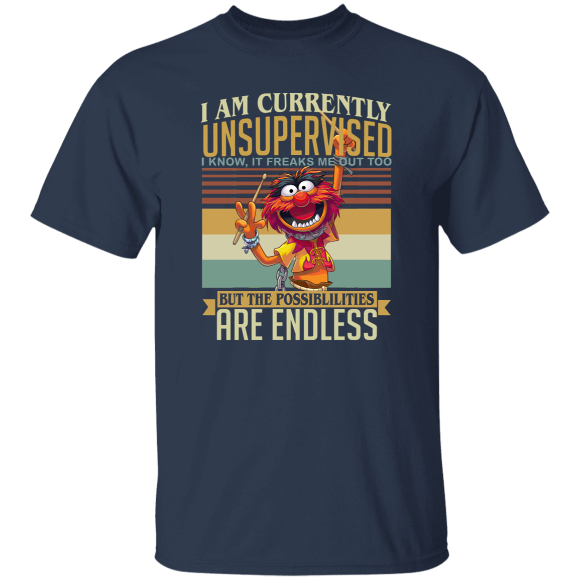 Muppet Show I Am Currently Unsupervised Vintage T-Shirt