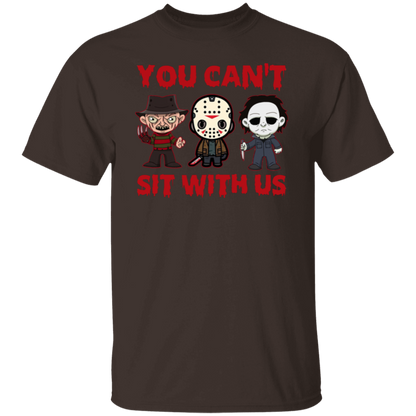 You Can’t Sit With Us Horror Movies Halloween Funny T-Shirt - leleart