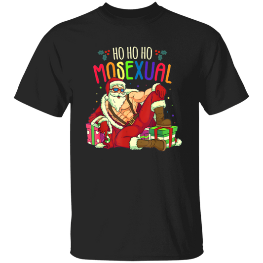Christmas Ho Ho Ho Mosexual Gay Santa LGBT Pun Unisex  T-Shirt - jasmine
