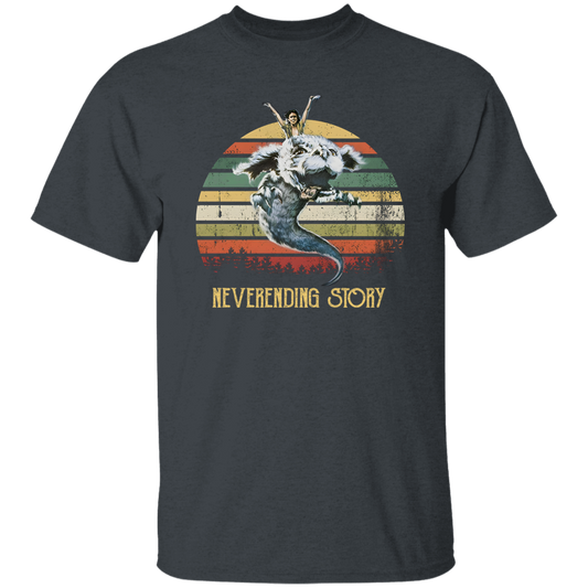 Never Ending Story Fan Vintage T-Shirt, Neverending Story Shirt, 80s Movie Shirt, Adventure Shirt, Mystery Movie Shirt, Falkor Shirt	G500 5.3 oz. T-Shirt
