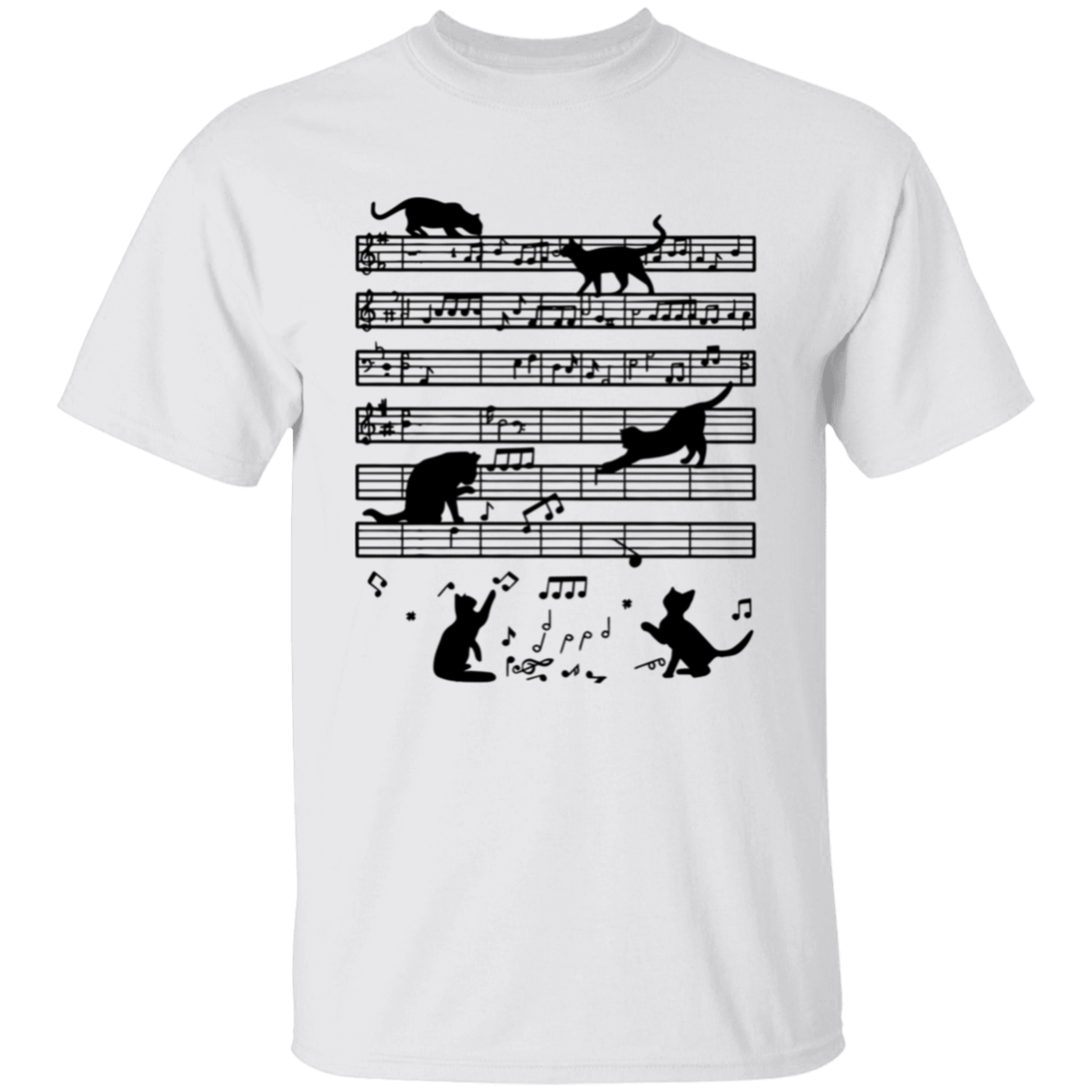 Music Note Cat Teacher Vintage Unisex T-Shirt - letter