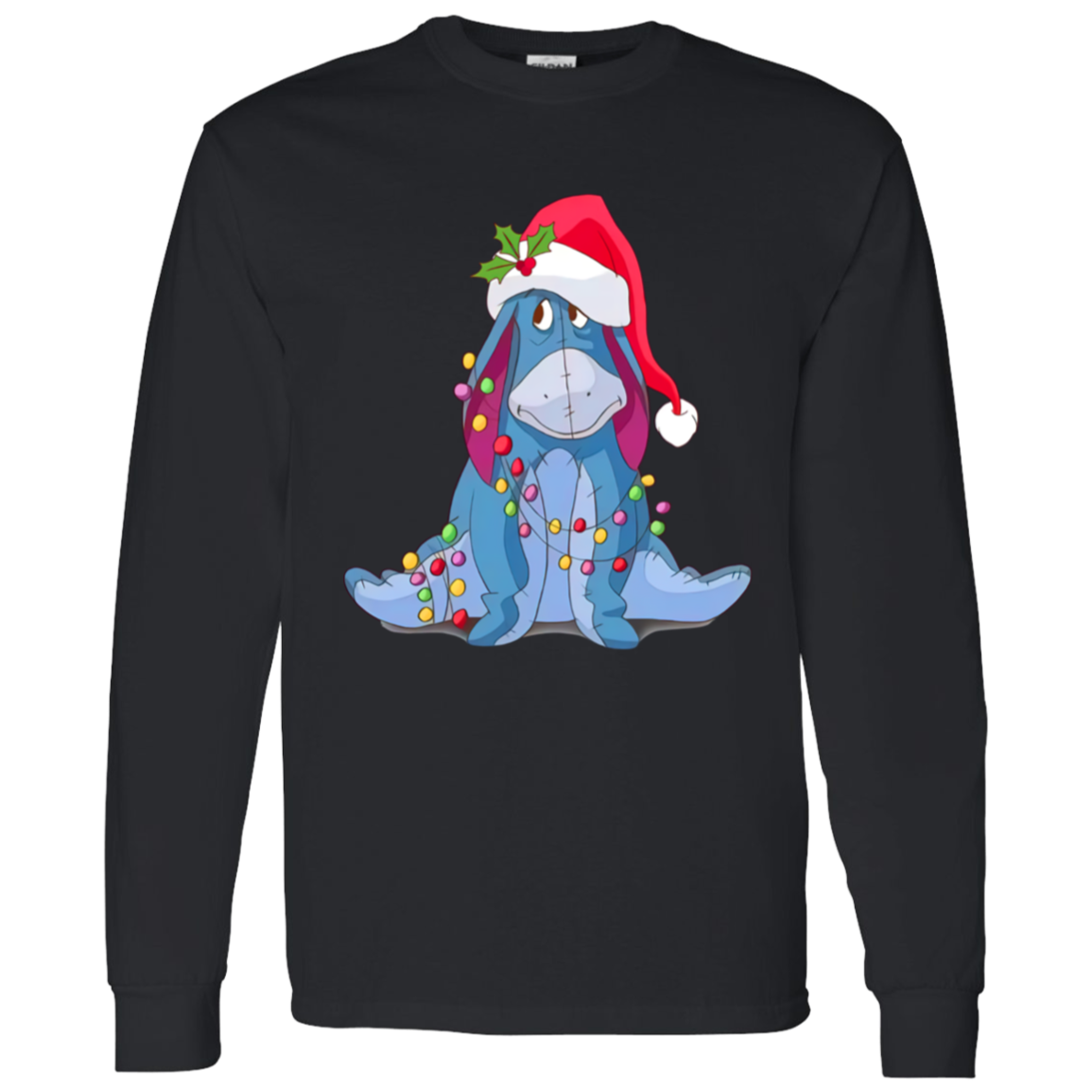 Eeyore Christmas Lights Long Sleeve