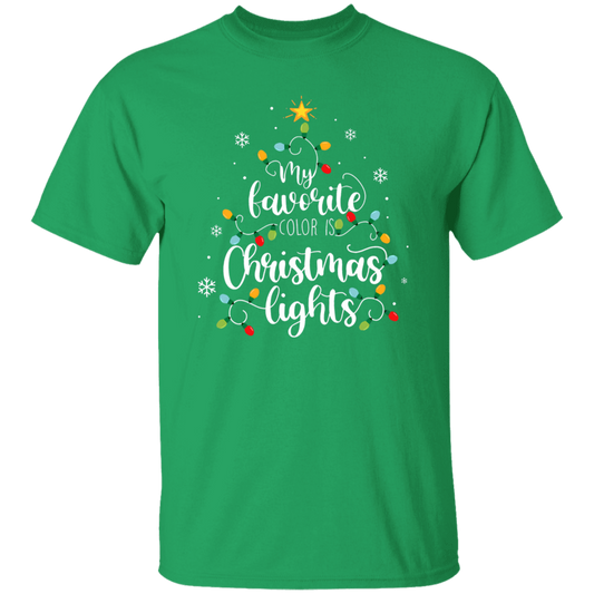 My Favorite Color Is Christmas Lights Teacher Vintage Unisex  T-Shirt - letter