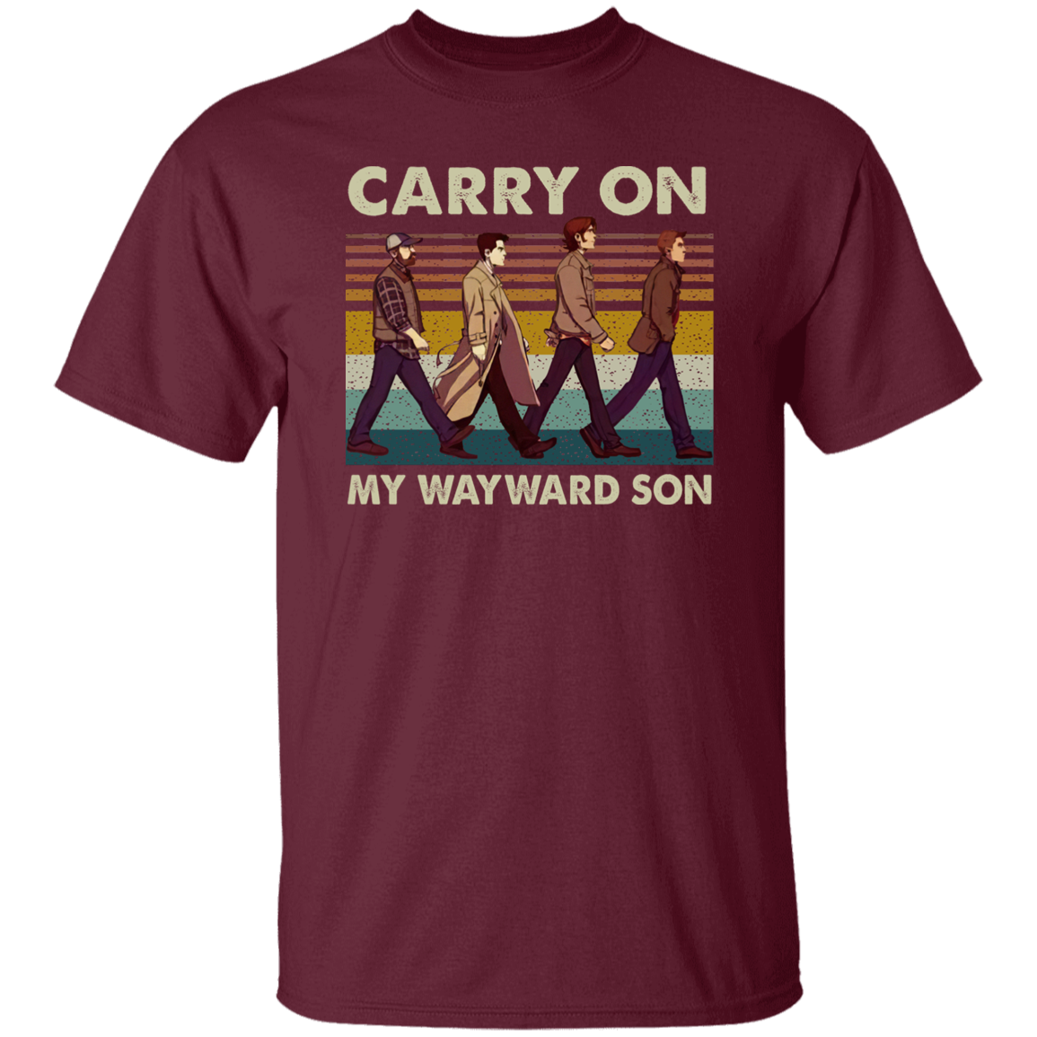 Supernatural Carry On My Wayward Son Vintage  T-Shirt - 98033316