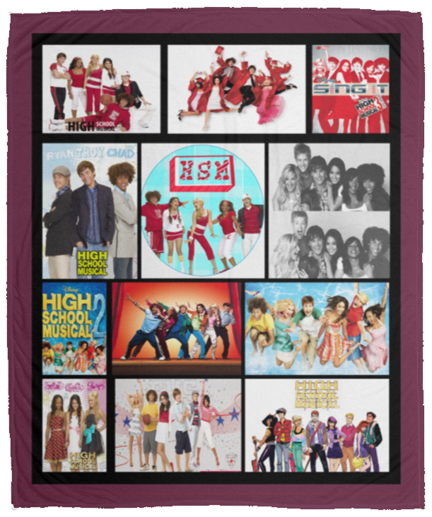 High School Musical Fleece Blanket, Premium Sherpa Blanket, Musical Film Blanket, High School Musical Movie Blanket, TV Movie Blanket	VPM Cozy Plush Fleece Blanket - 50x60