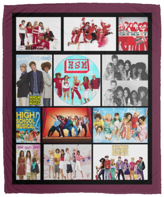 High School Musical Fleece Blanket, Premium Sherpa Blanket, Musical Film Blanket, High School Musical Movie Blanket, TV Movie Blanket	VPM Cozy Plush Fleece Blanket - 50x60