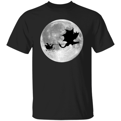 Santa Claus Dragon Rider Sleigh Ride Merry Christmas Unisex Vintage T-Shirt