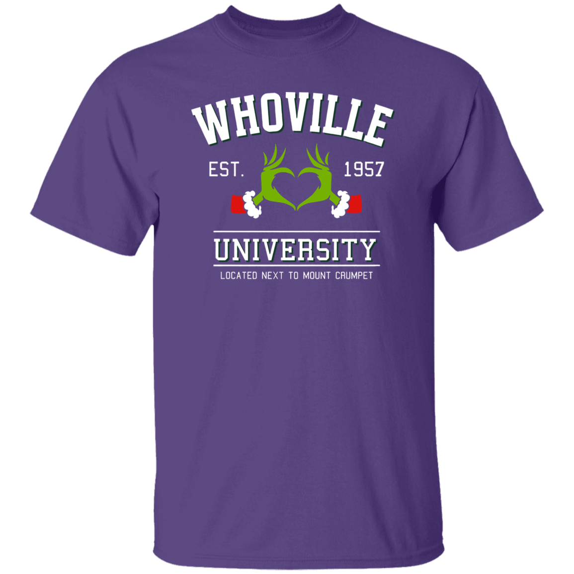 Whoville University Located Next To Mount Crumpet Funny Christmas Teacher Vintage T-Shirt