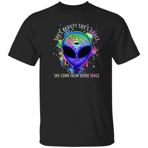 Alien She’s Beauty She’s Grace She Came From Outer Space Vintage T-Shirt