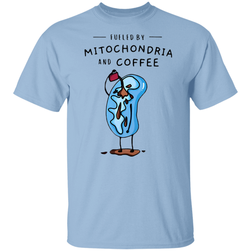 Fueled By Mitochondria And Coffee Funny Science Teacher Vintage Unisex  T-Shirt - letter