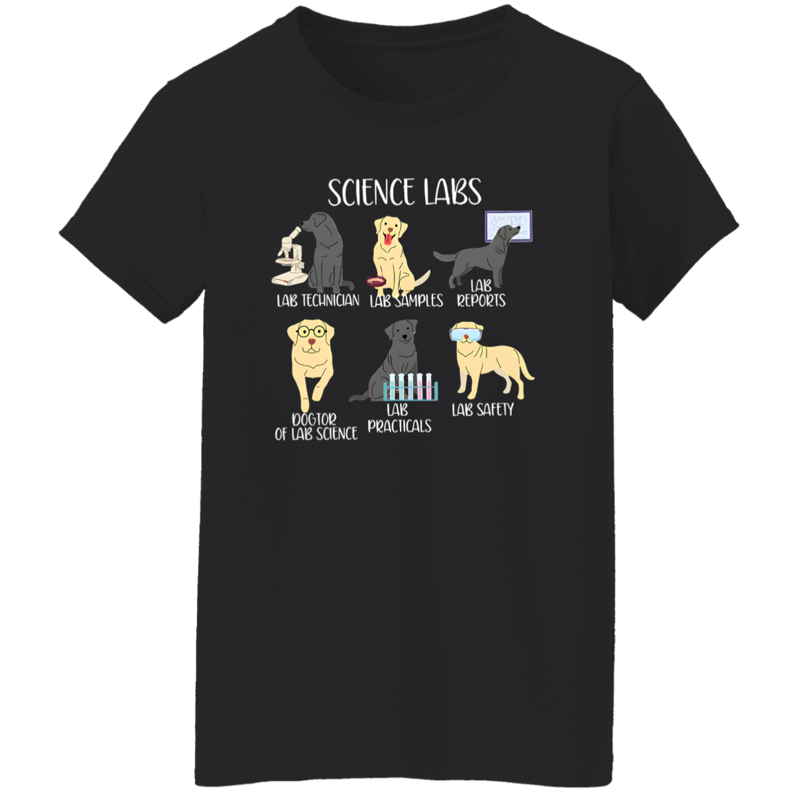 Labrador Retriever Funny Science Teacher Vintage T-Shirt - WOMAN
