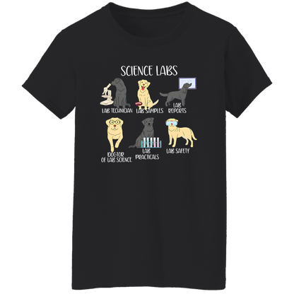 Labrador Retriever Funny Science Teacher Vintage T-Shirt - WOMAN