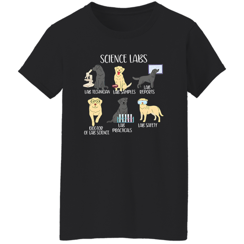 Labrador Retriever Funny Science Teacher Vintage T-Shirt - WOMAN