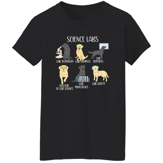 Labrador Retriever Funny Science Teacher Vintage T-Shirt - WOMAN