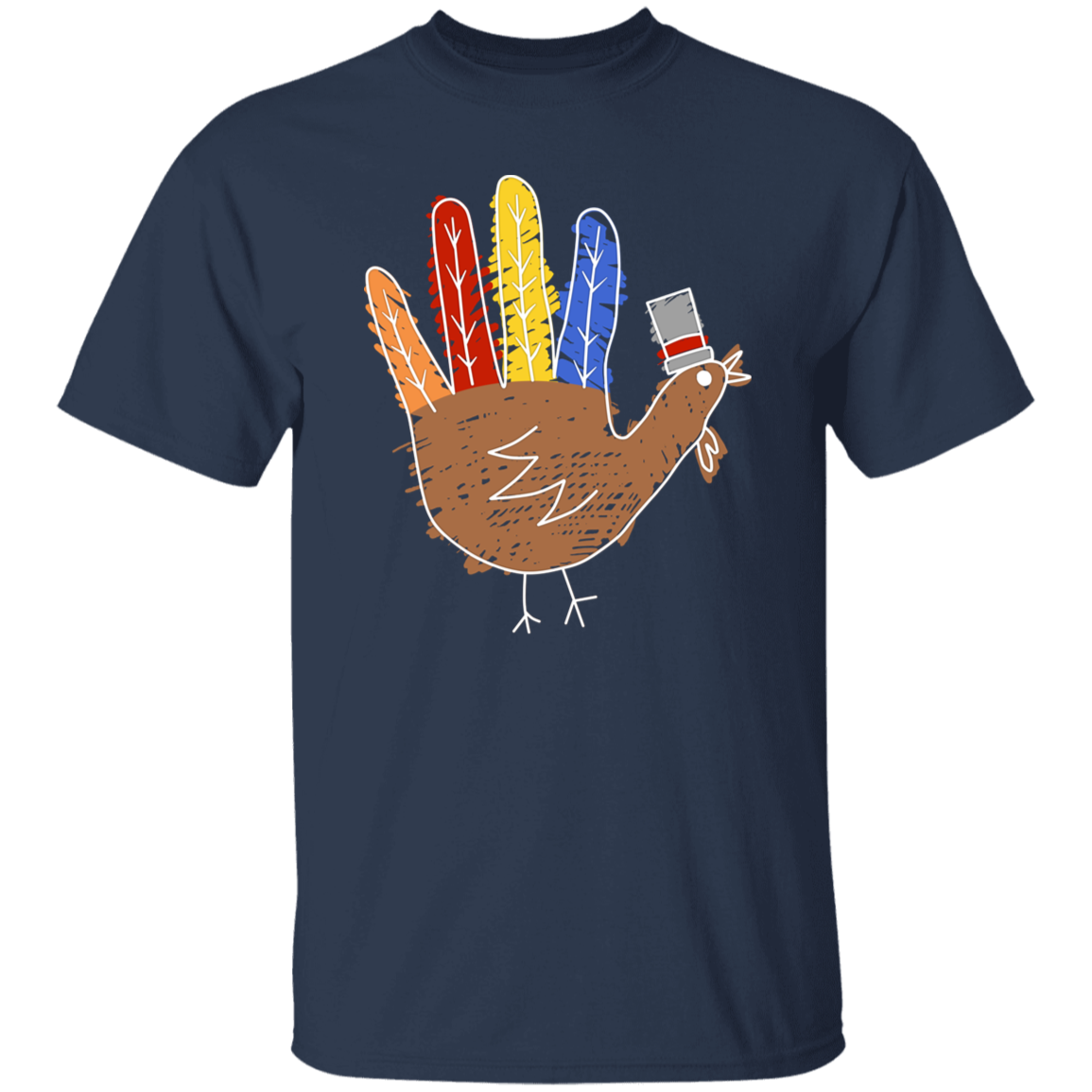 Hand Painted Turkey Teacher T-Shirt - lapicta