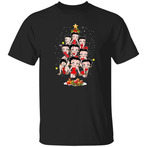 Christmas Tree Betty Boop Christmas Vintage T-Shirt, Betty Boop Shirt, Christmas Shirt, Gift Tee For You And Your FriendsG500 5.3 oz. T-Shirt