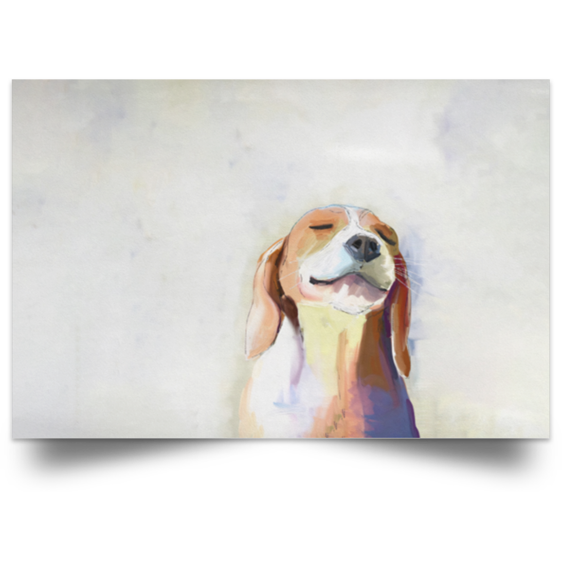 Best Friend Beagle Grin Framed Canvas, Unframed Poster, Beagle Canvas, Best Friend Canvas, Beagle Grin Poster, Beagle Wall DecorPOSLA Satin Landscape Poster
