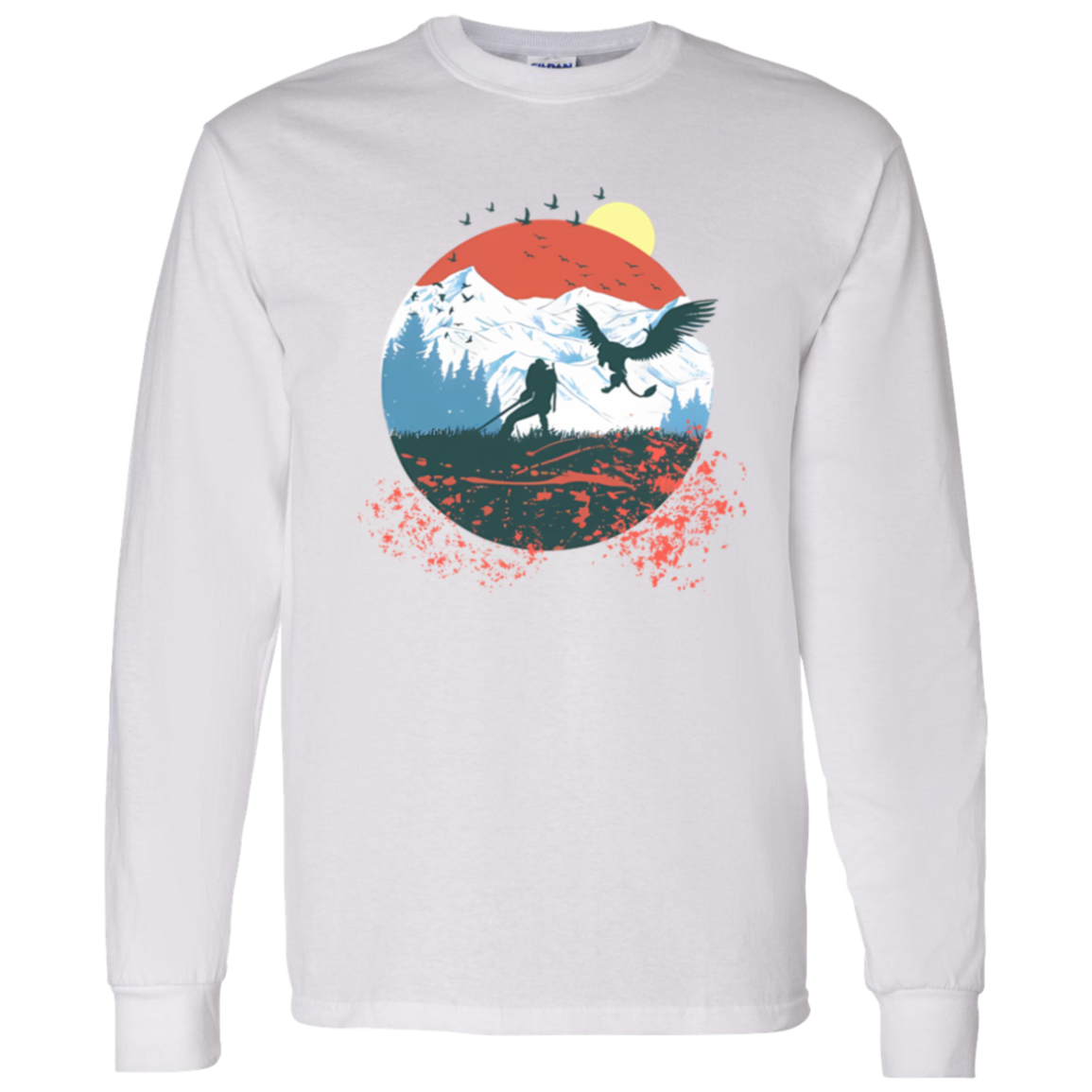 G540 LS T-Shirt 5.3 oz. Beautiful Art Of Geralt Dude The Witcher Tv Series Unisex Vintage T-Shirt