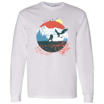 G540 LS T-Shirt 5.3 oz. Beautiful Art Of Geralt Dude The Witcher Tv Series Unisex Vintage T-Shirt