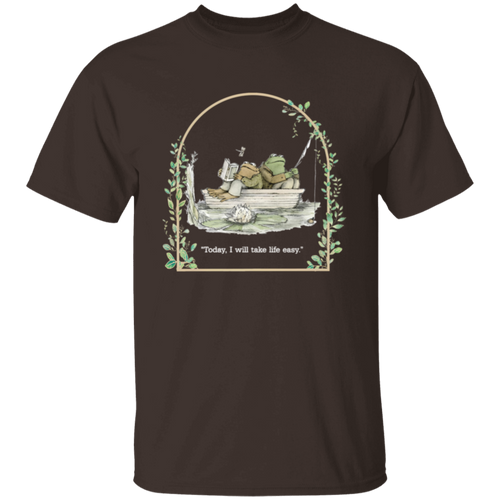 Today I Will Take Life Easy Frog And Toad Teacher Vintage Unisex  T-Shirt - letter