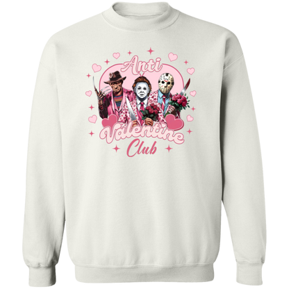 Anti Valentine Club Horror Friends Crewneck Pullover Sweatshirt - ID30122424