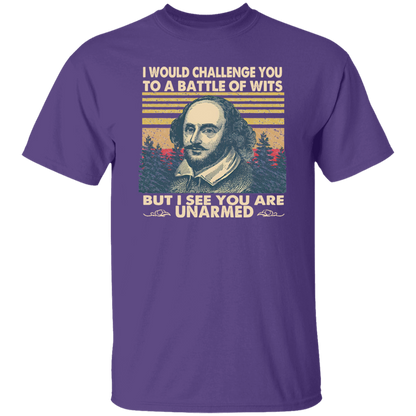 I Would Challenge You To Be A Battle Of Wits Funny Literature Teacher Vintage T-Shirt