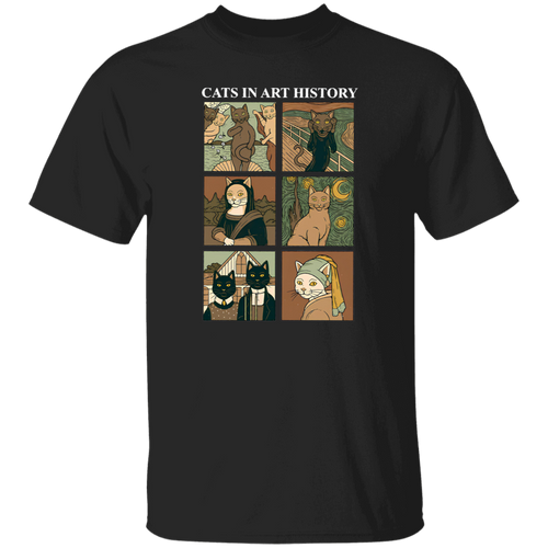 Cat In Art History Teacher Vintage T-Shirt