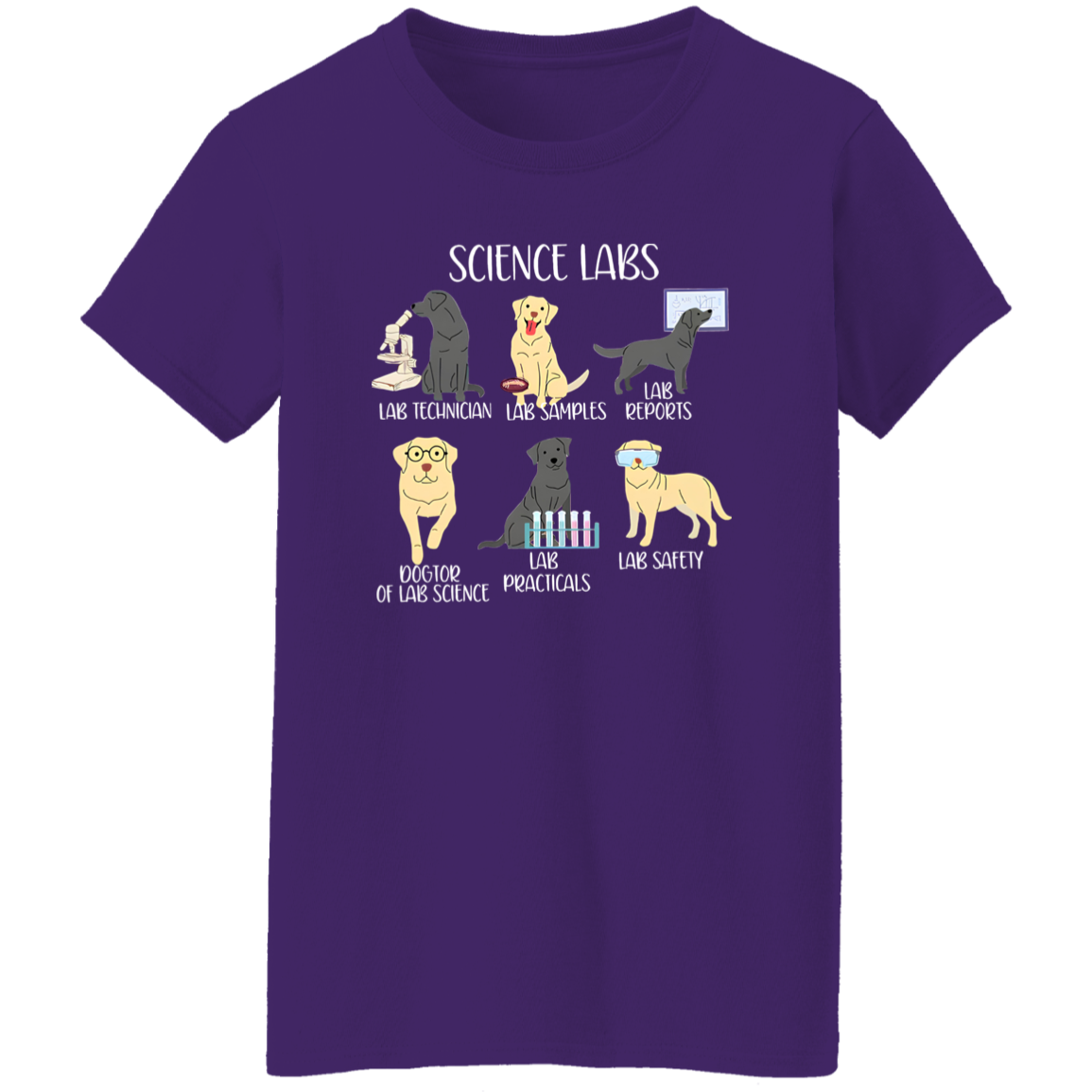 Labrador Retriever Funny Science Teacher Vintage T-Shirt - WOMAN