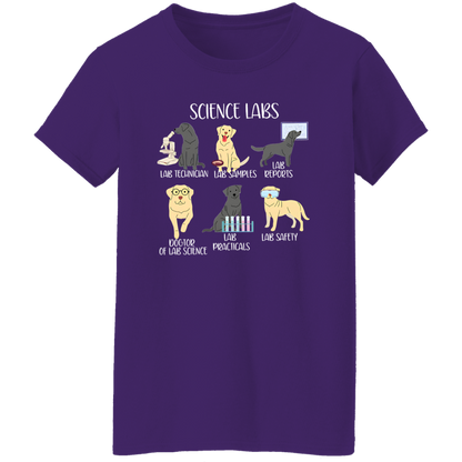 Labrador Retriever Funny Science Teacher Vintage T-Shirt - WOMAN