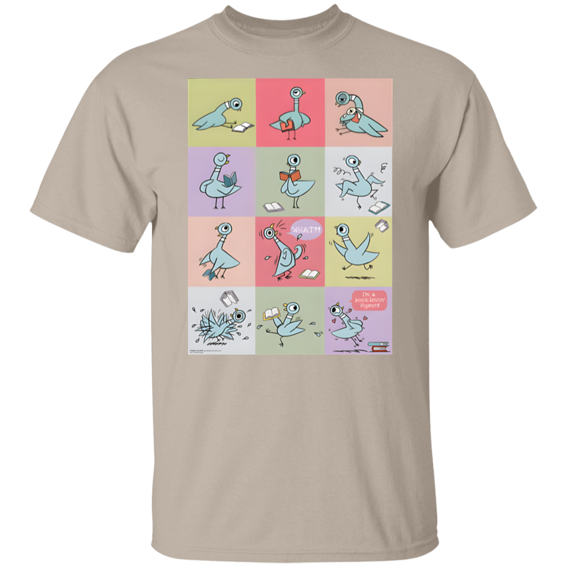 Pigeon Reading Shirt, Funny Book Lover Teacher Tee, Mo Willems Inspired Back to School T-Shirt