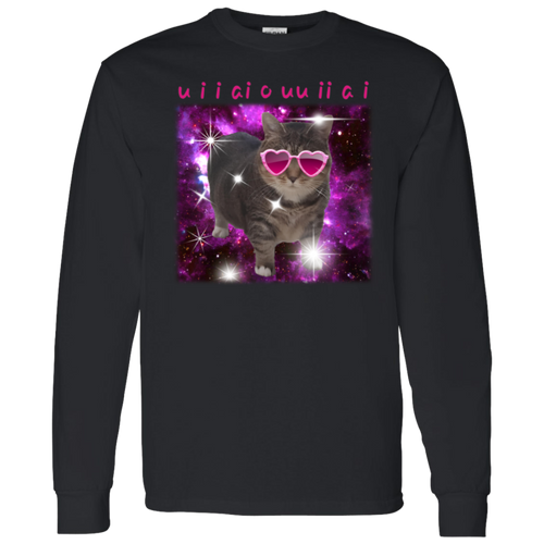 Funny Cat u i i ai o uu ii a G540 LS T-Shirt 5.3 oz. - lucy - ID25122402