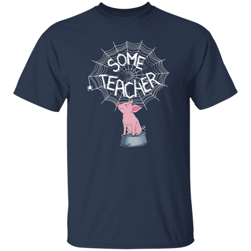 Some Teacher Funny Pig And Spider Vintage T-Shirt